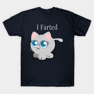 Kids I Farted Cute Funny Cat Kitty Great Gift For Kids T-Shirt